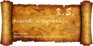 Kosztán Sarolta névjegykártya